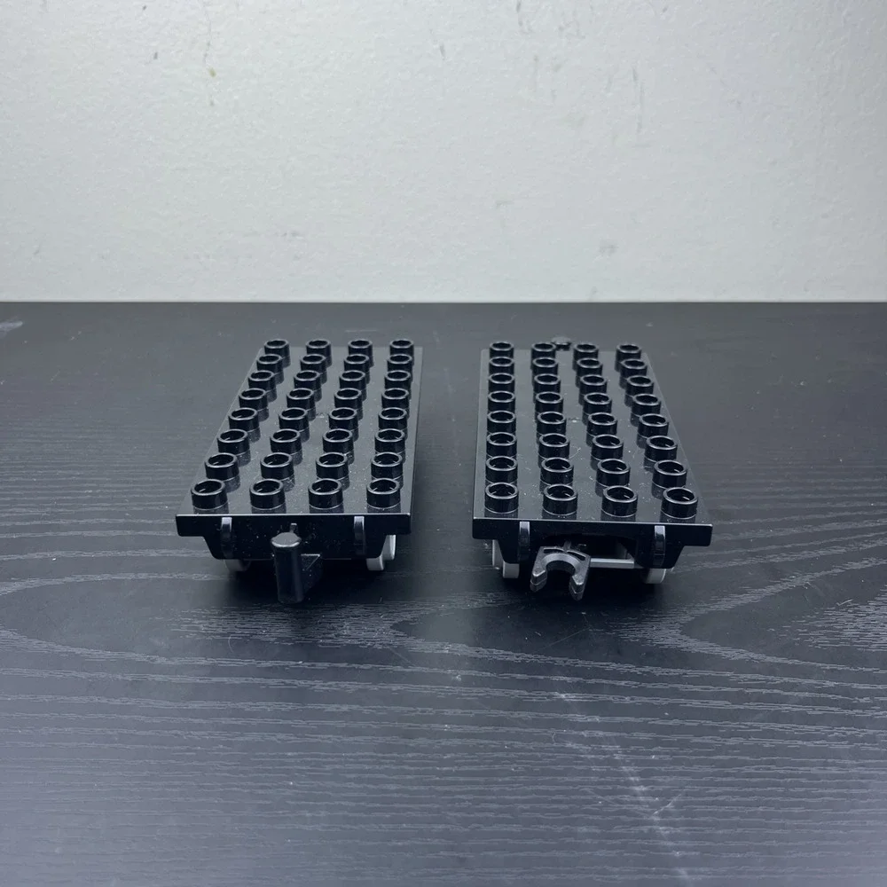 LEGO DUPLO Train Car Bases Black Lot of 2 Genuine Replacement Parts
